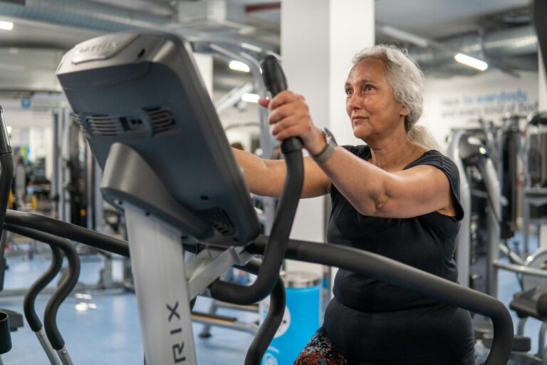 Older woman exercising