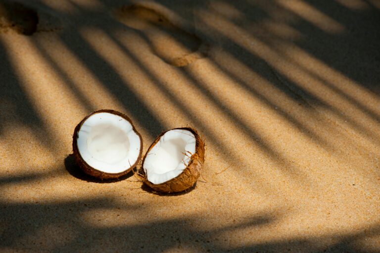 an open coconut