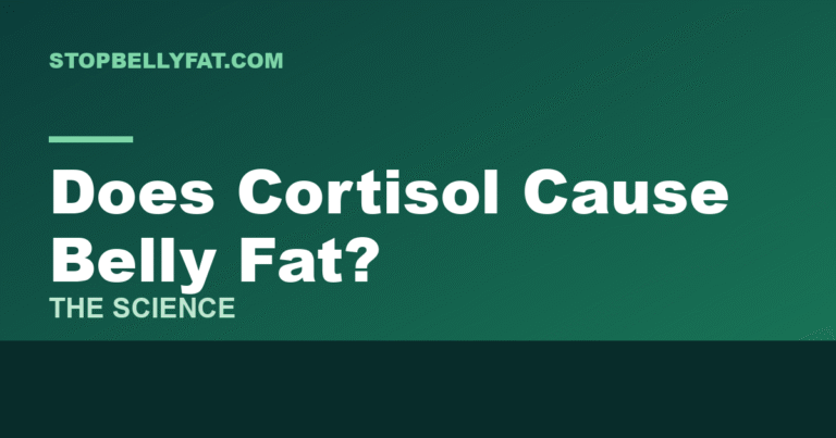 Article graphic: does cortisol cause belly fat, the science explained